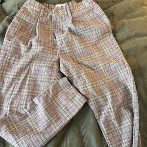 Vintage style highwaisted plaid pants